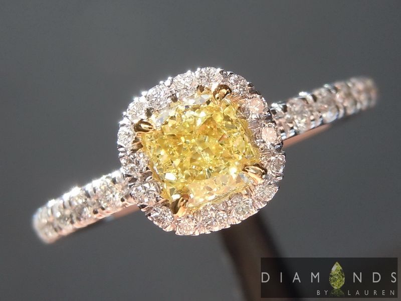 natural yellow diamond ring