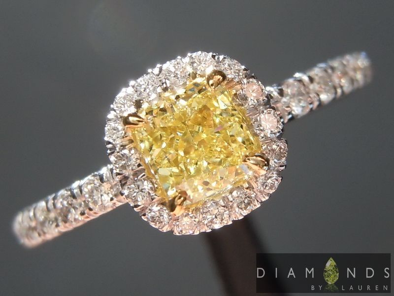 natural yellow diamond ring