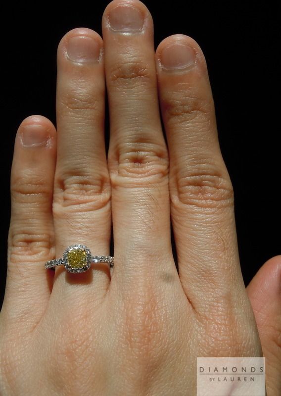 natural yellow diamond ring