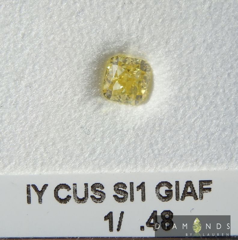 natural yellow diamond ring