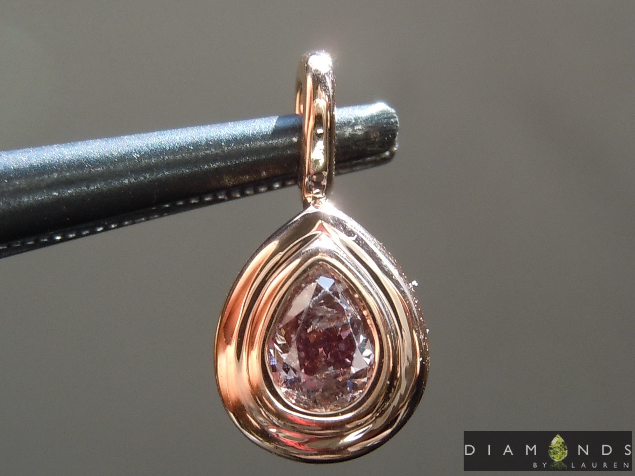 natural pink diamond pendant