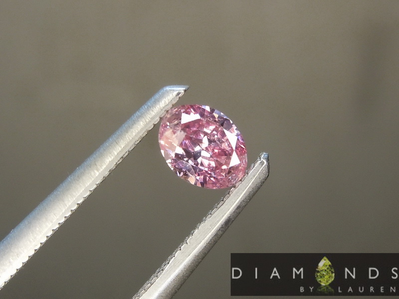 0.15ct Intense Pink I1 Oval Brilliant Diamond R8767