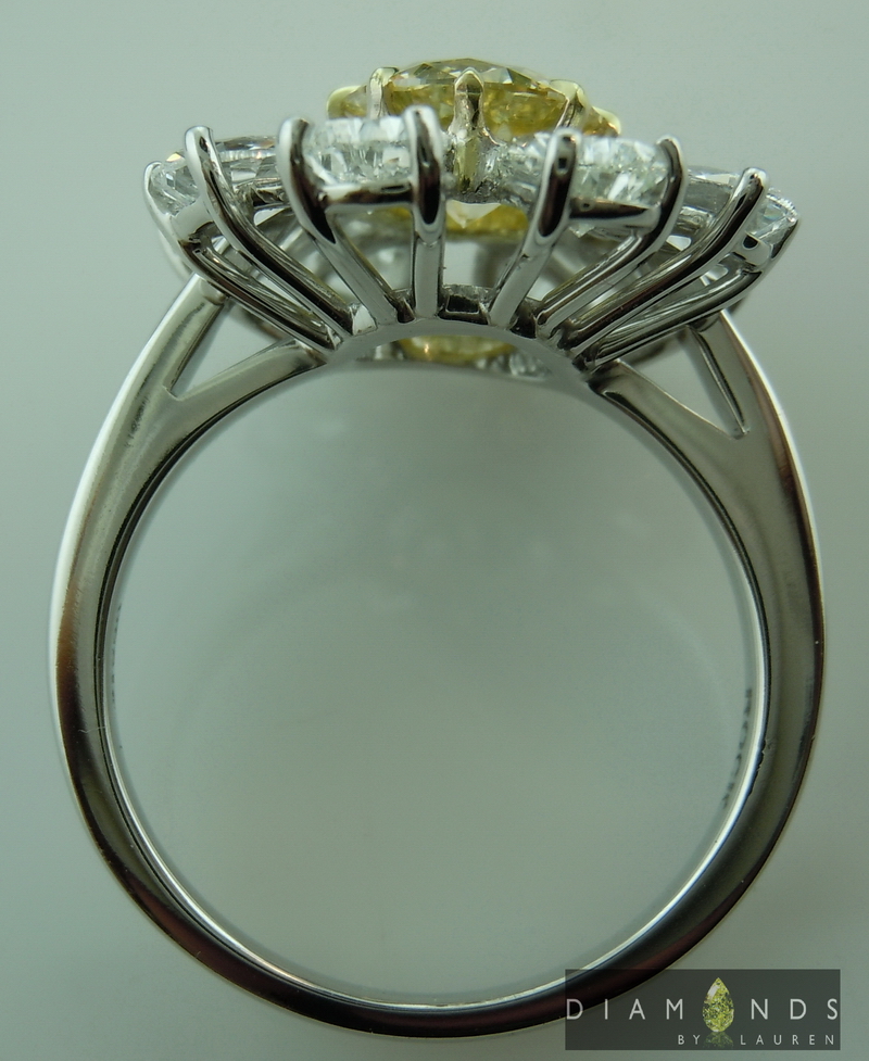 natural yellow diamond ring