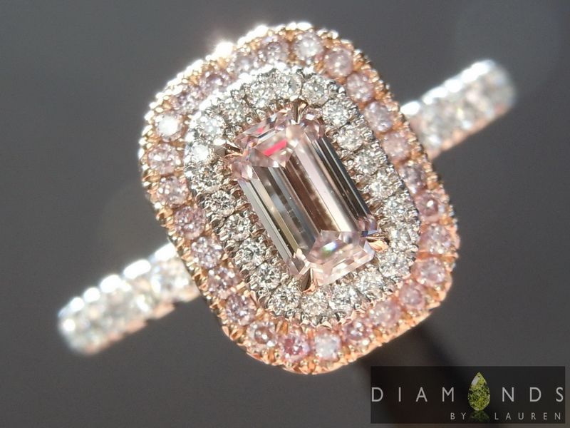 natural pink diamond ring