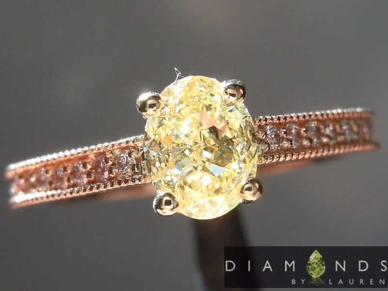 natural yellow diamond ring