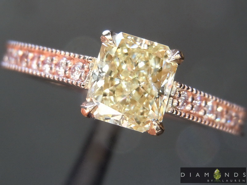 natural yellow diamond ring
