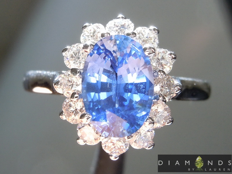 SOLD...1.62ct Blue Oval Shape Sapphire Ring R8598