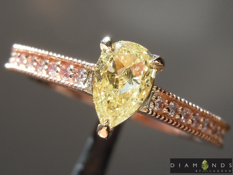 natural yellow diamond ring