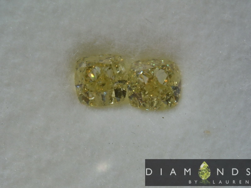 natural yellow diamond earrings