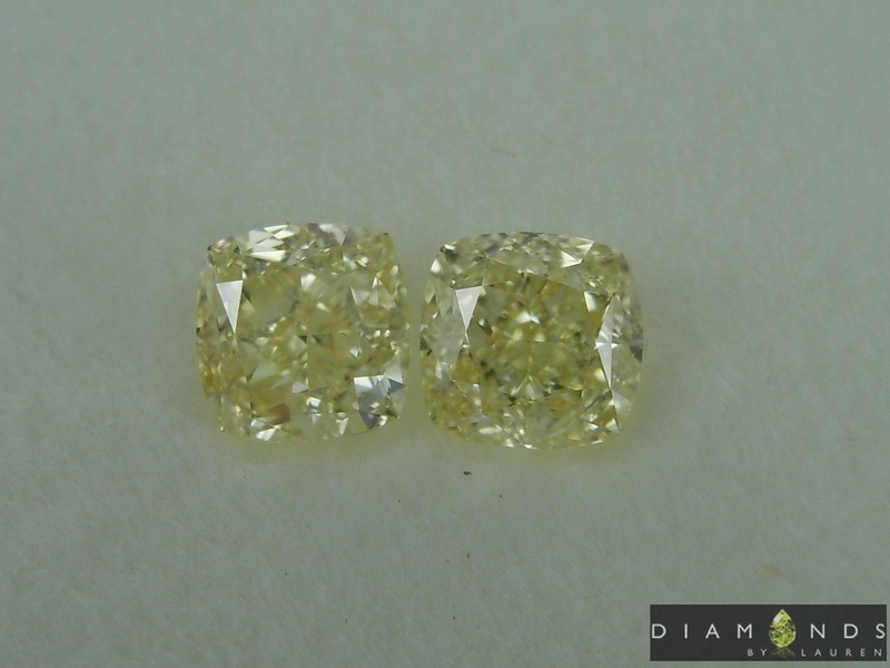 yellow diamond earrings
