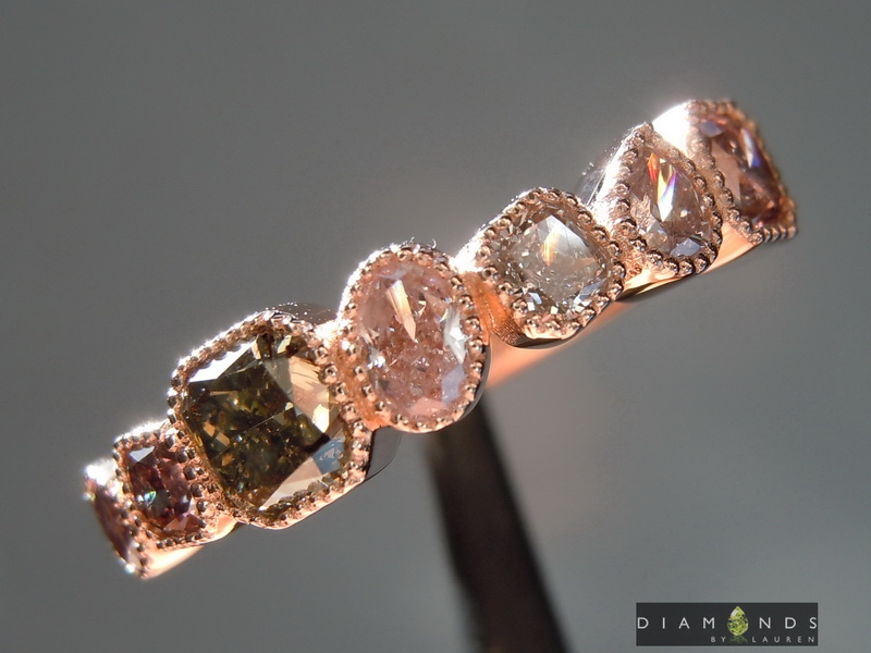 natural pink diamond ring
