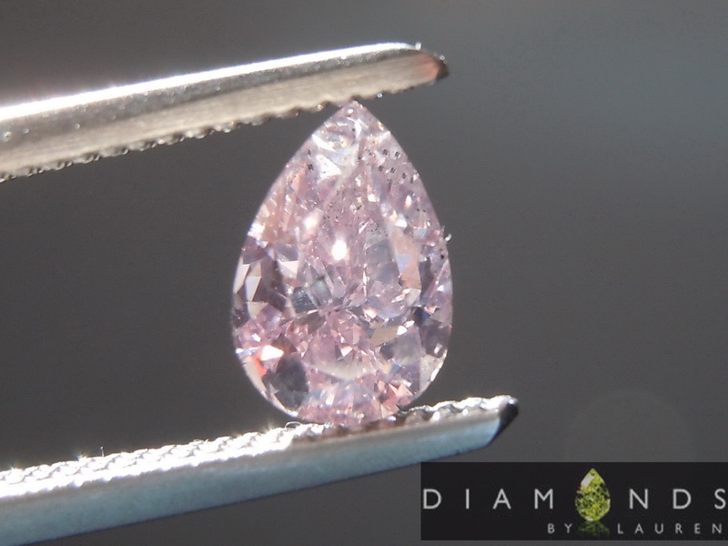 0.70ct Pink SI2 Pear Shape Diamond R8868