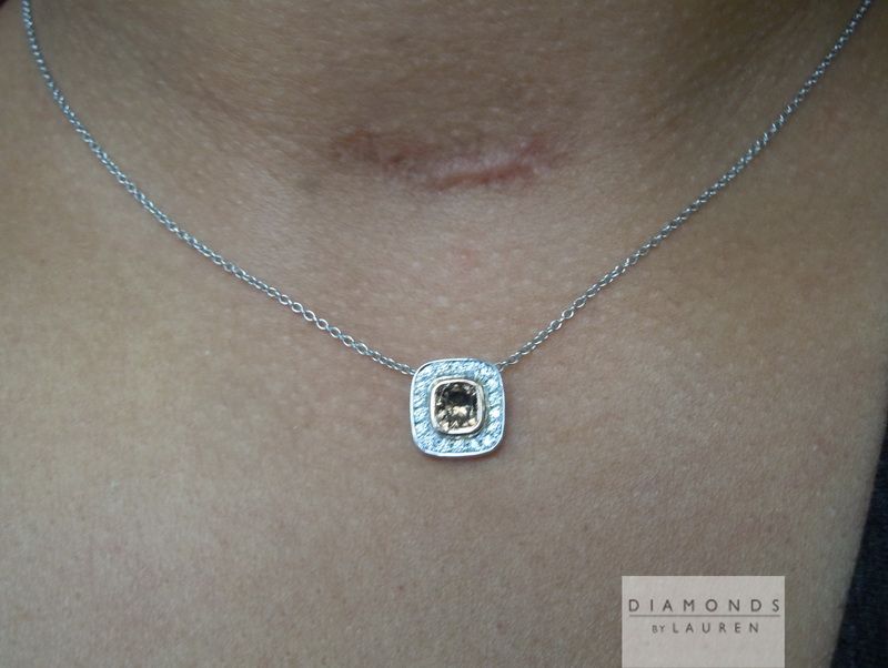 natural brown diamond pendant