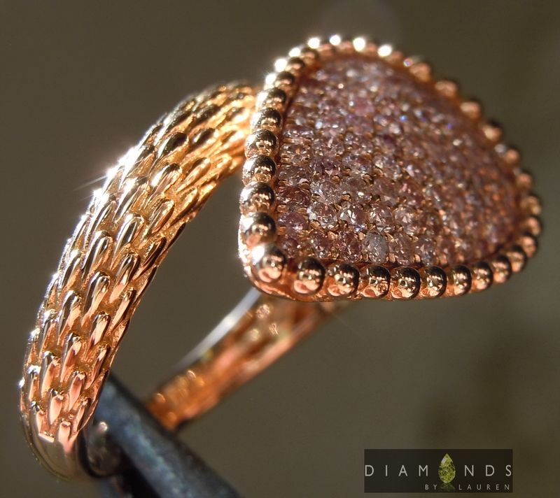 natural pink diamond ring