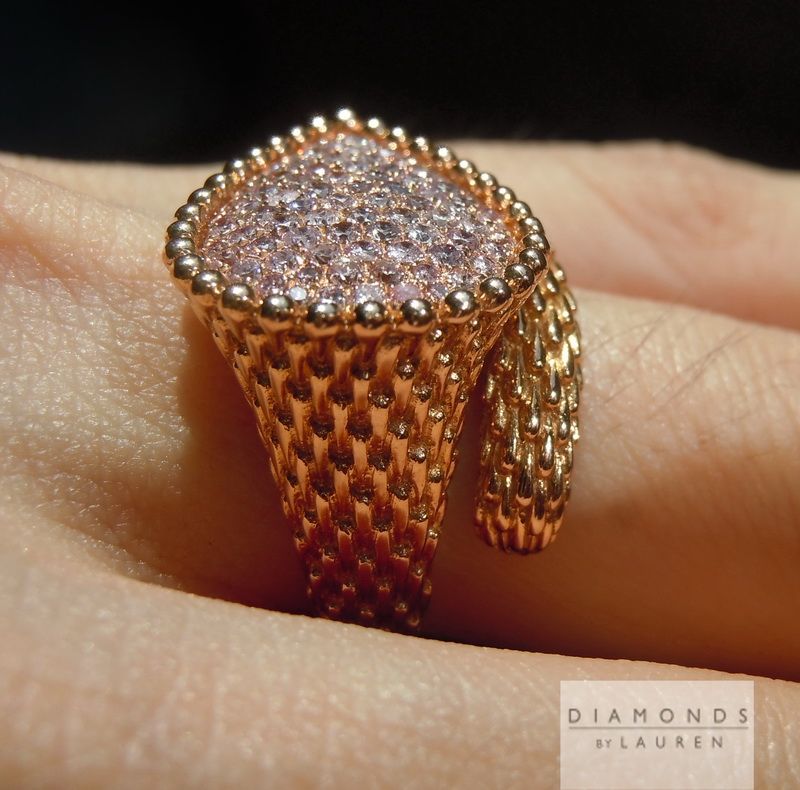 natural pink diamond ring