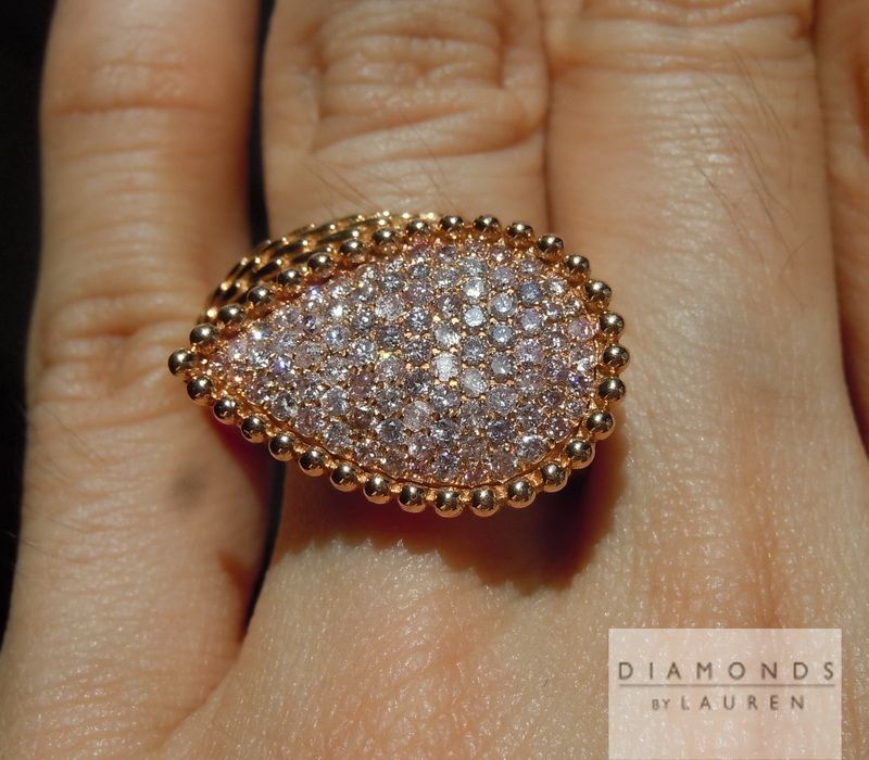 natural pink diamond ring