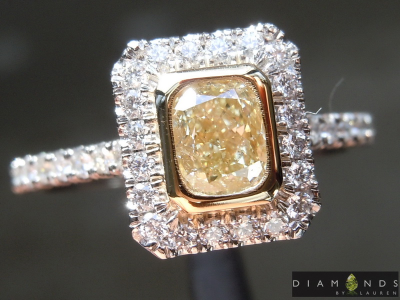 natural yellow diamond ring