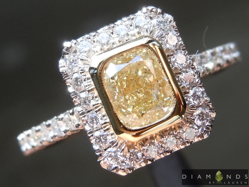 natural yellow diamond ring