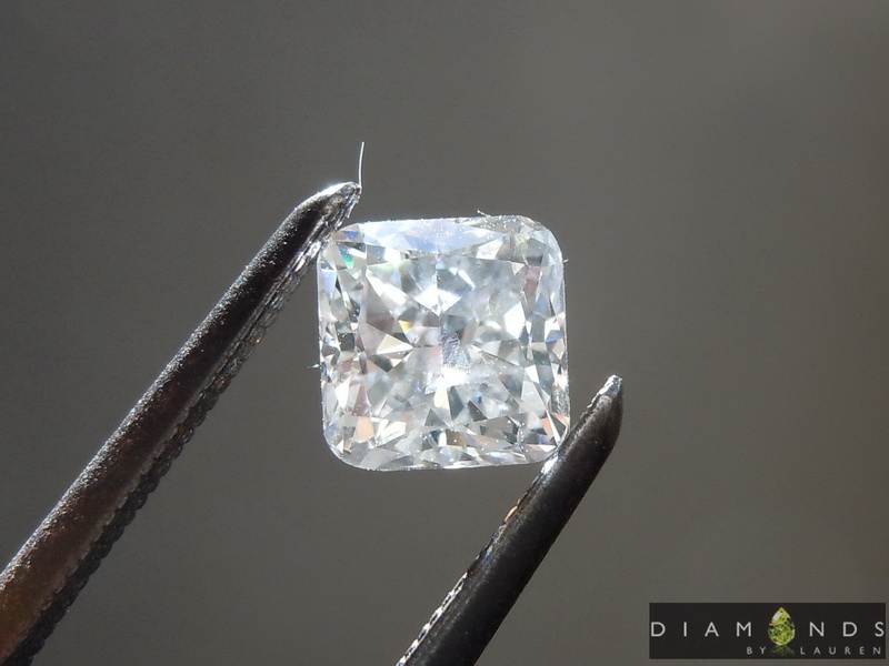 SOLD....0.82ct Gray I1 Cushion Cut Diamond R8911