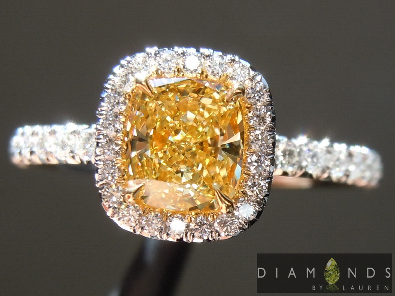 natural yellow diamond ring