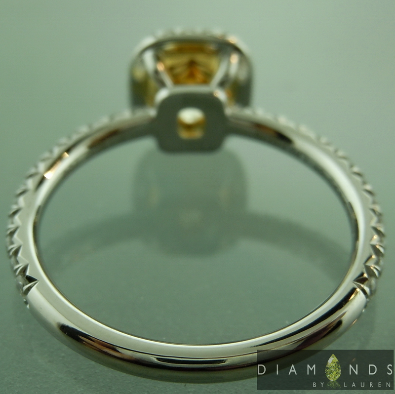natural yellow diamond ring