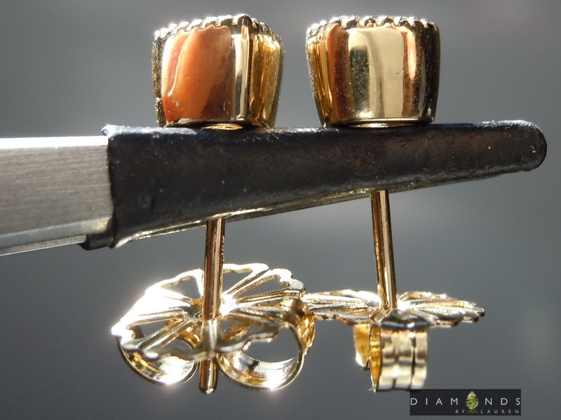 natural yellow diamond earrings