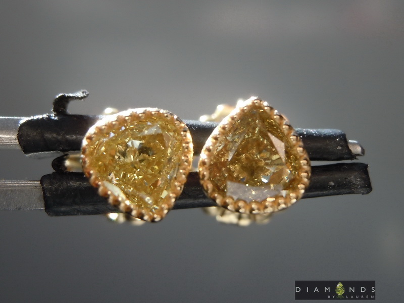 canary diamond earrings