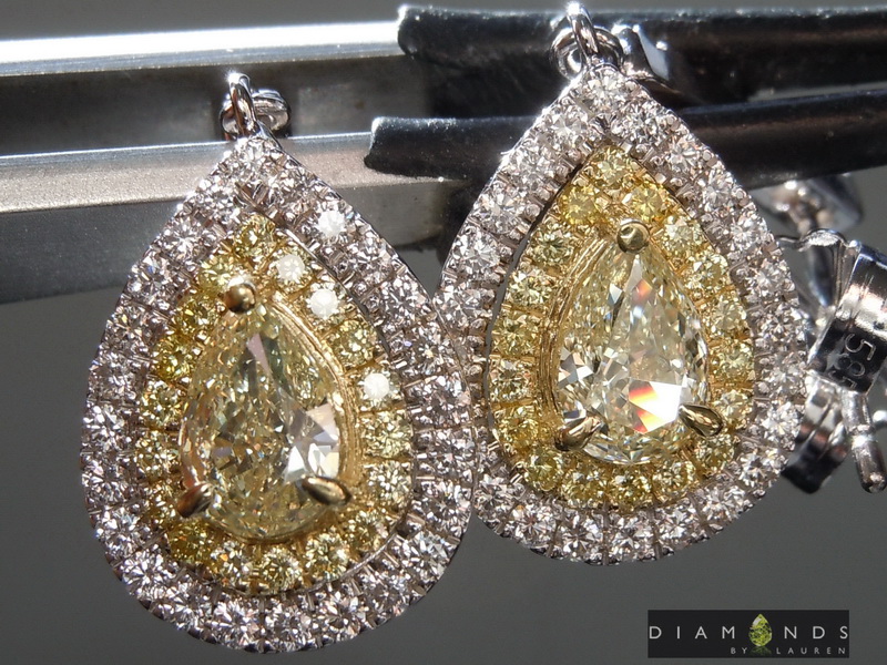 yellow diamond earrings