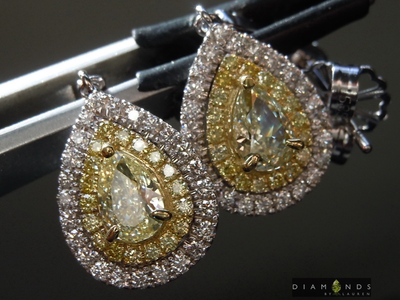 canary diamond earrings