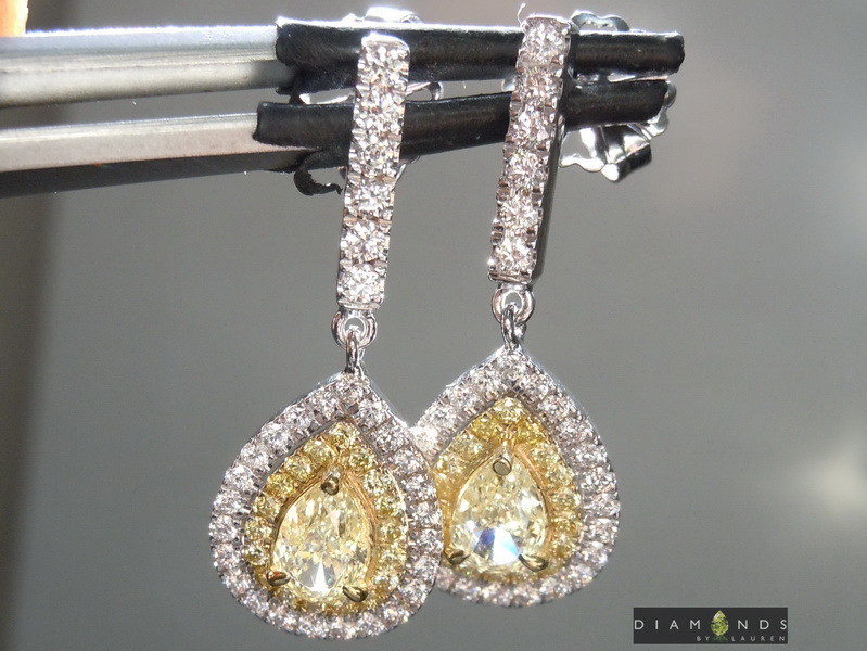 canary diamond earrings