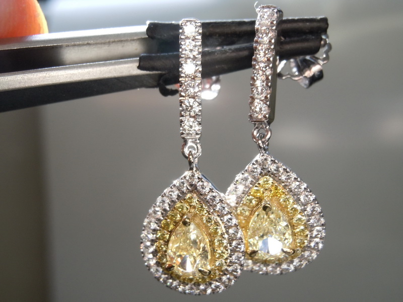 yellow diamond earrings