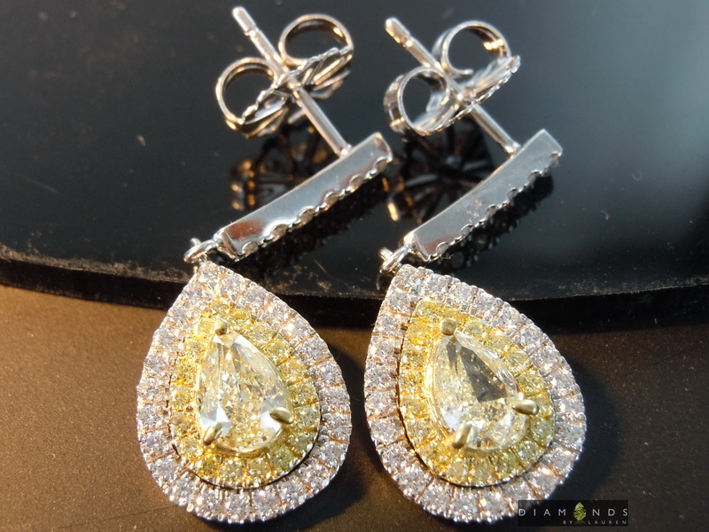 diamond halo earrings