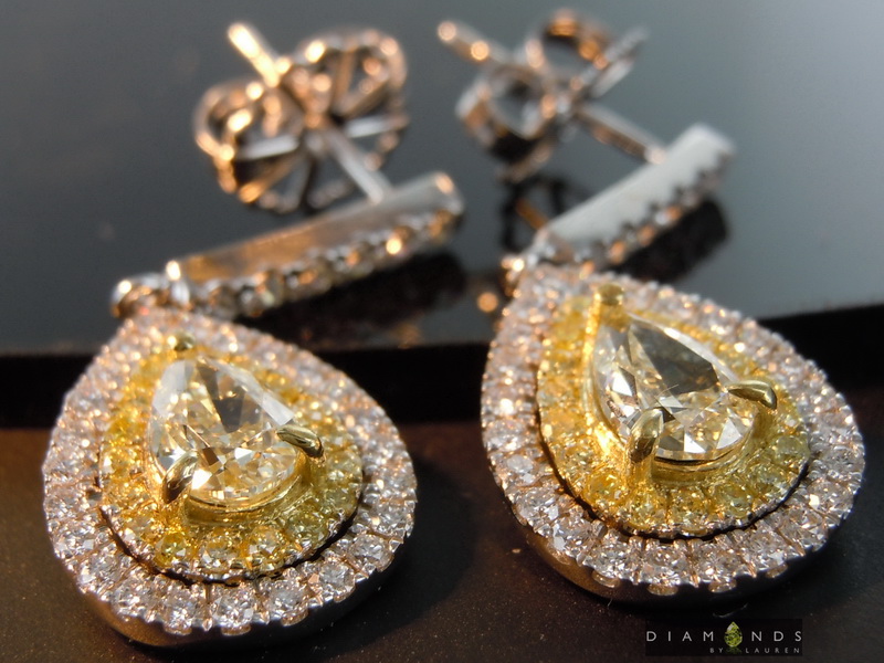 canary diamond earrings