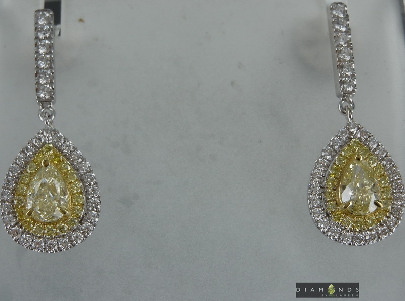 diamond halo earrings