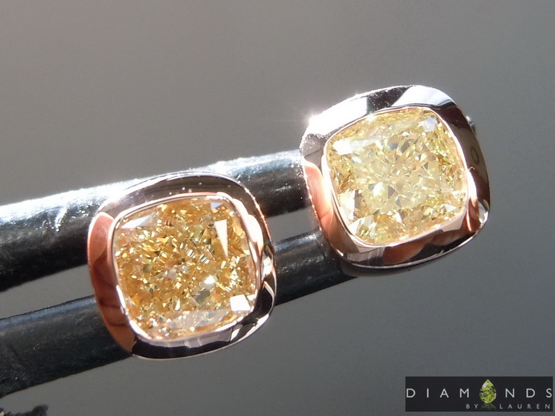 canary diamond earrings