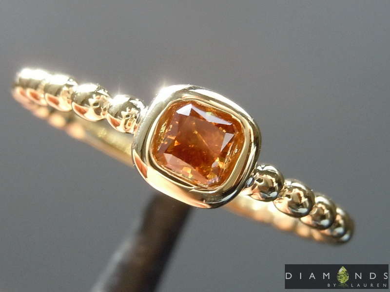 orange diamond ring
