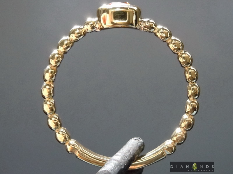 natural orange diamond ring