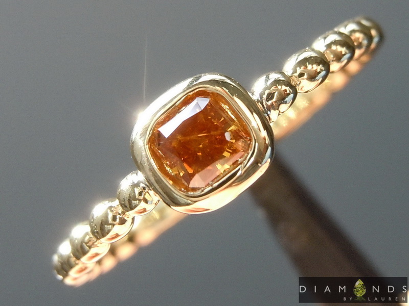 orange diamond ring