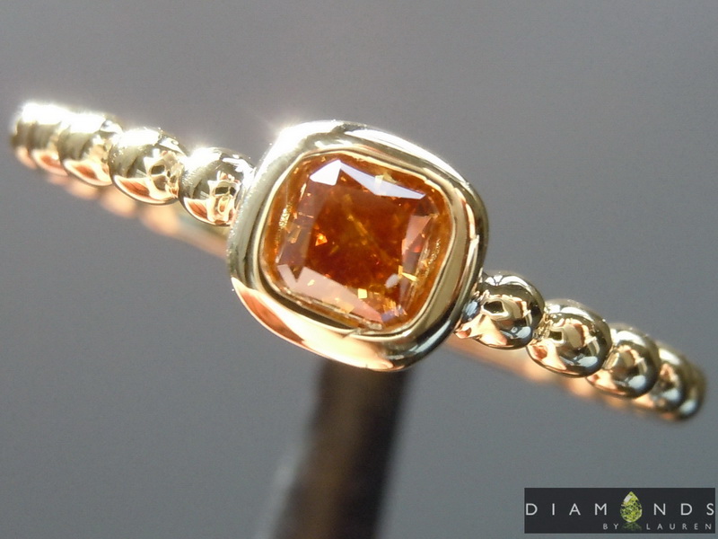 pumpkin diamond ring