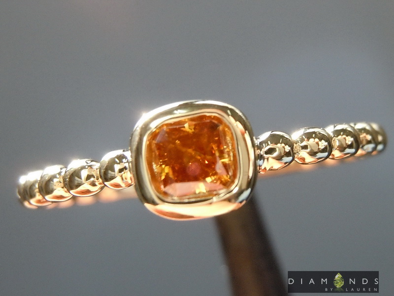 orange diamond ring