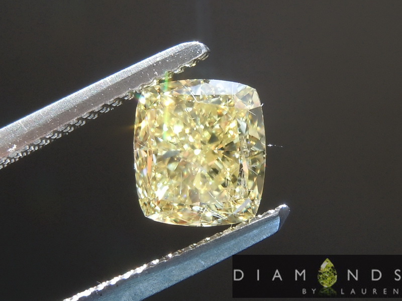 1.19ct Intense Yellow VVS2 Cushion Cut Diamond R8997