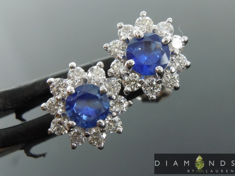 natural blue sapphire earrings