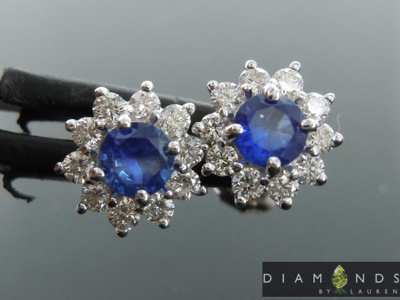 sapphire and diamond earrings