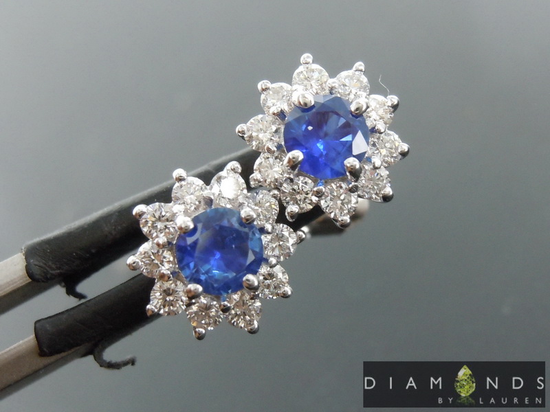 sapphire and diamond earrings