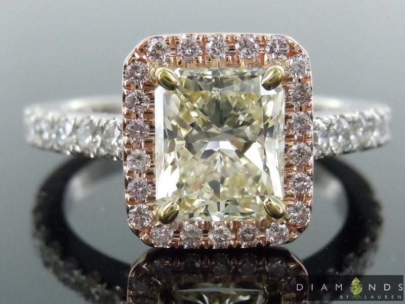 natural yellow diamond ring