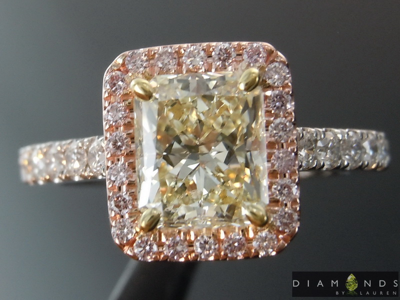natural yellow diamond ring