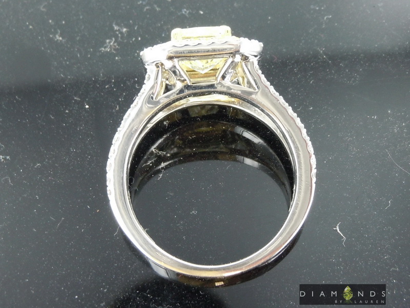 natural yellow diamond ring