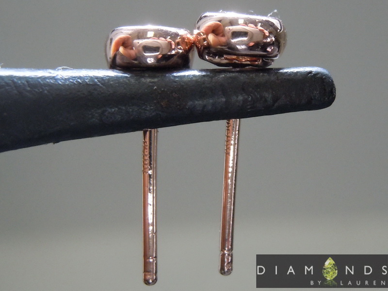 natural pink diamond earrings