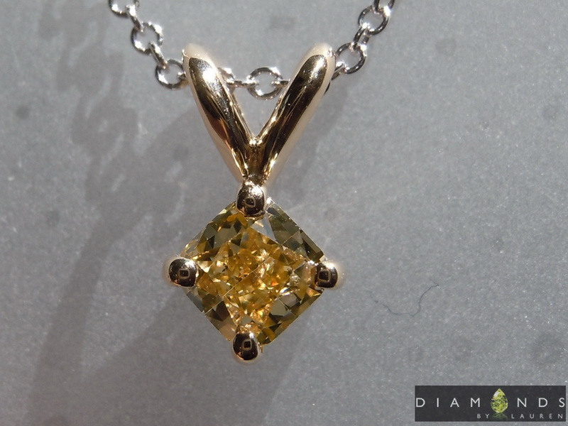 yellow diamond pendant