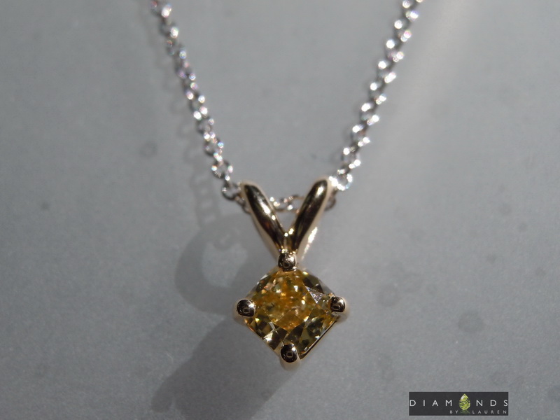 brown diamond pendant